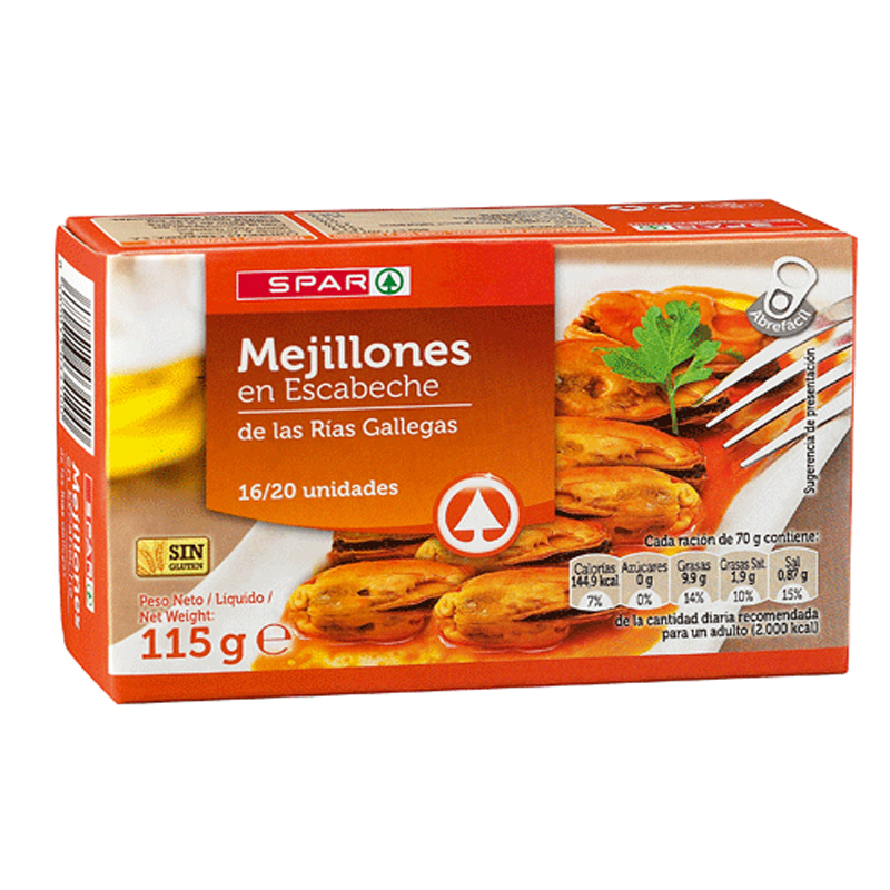 Imagen de MEJILLON EN ESCABECHE SPAR
