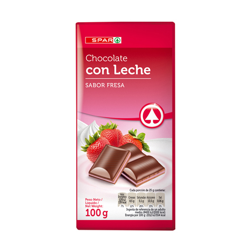 Imagen de CHOCOLATE CON LECHE SPAR FRESA