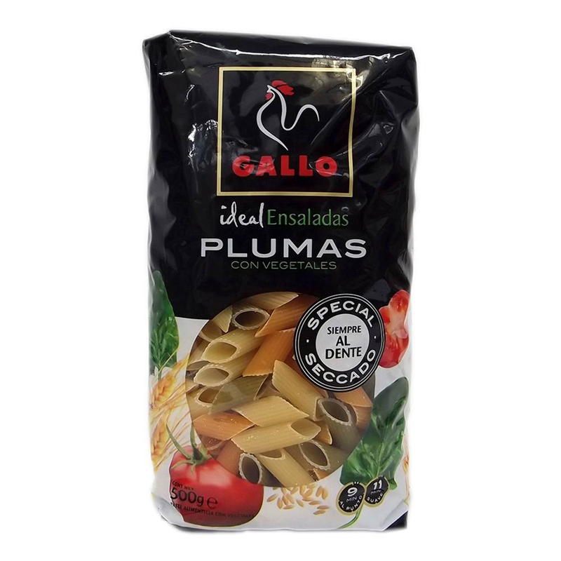 Imagen de PASTA GALLO PLUMAS CON VEGETALES
