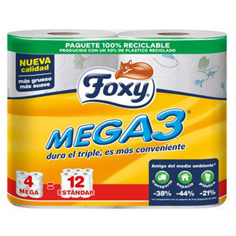 Imagen de PAPEL HIGIENICO FOXY MEGA 3