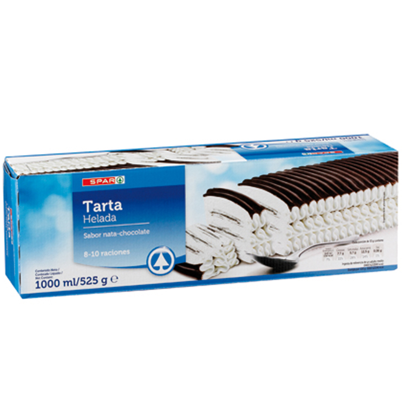 Imagen de TARTA HELADA NATA Y CHOCOLATE SPAR