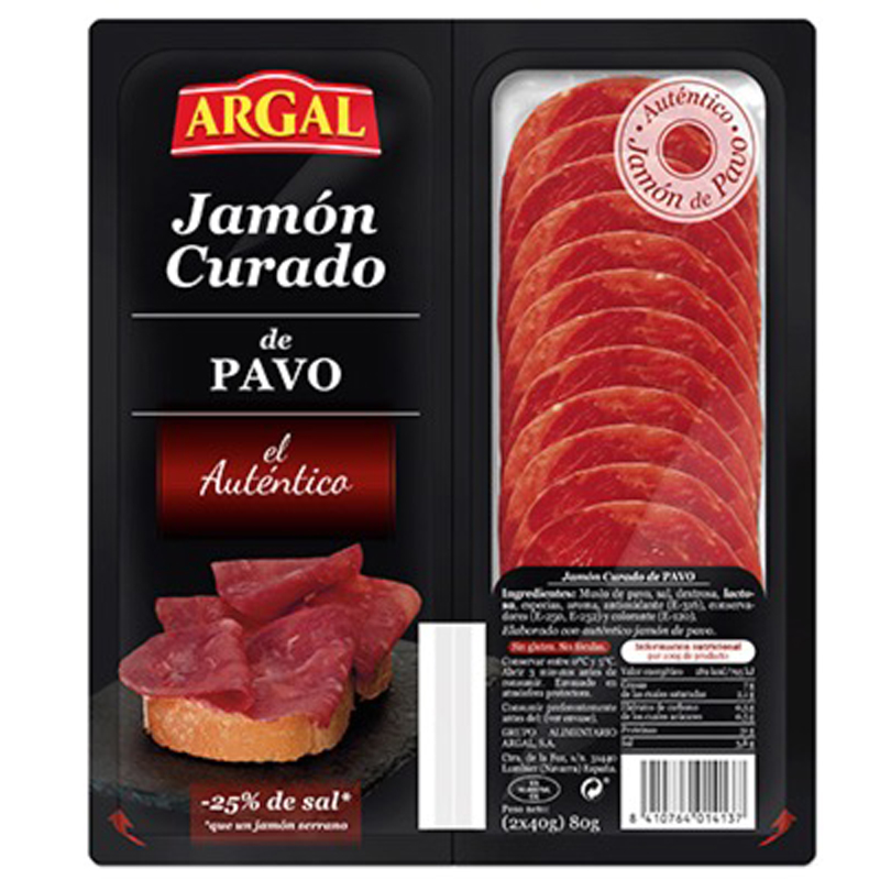 Imagen de JAMON DE PAVO CURADO ARGAL