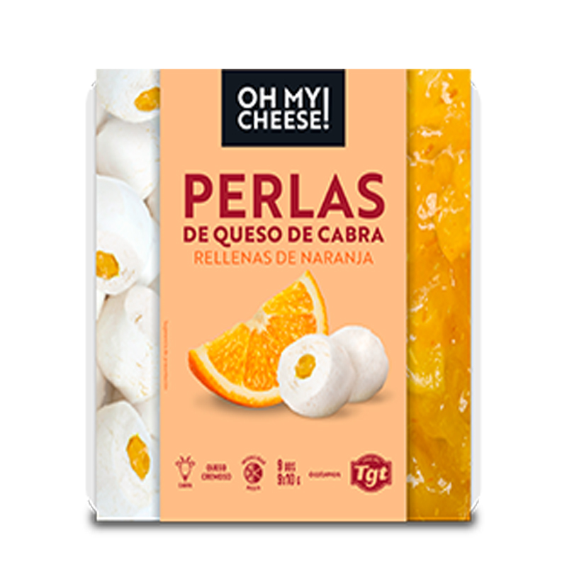 Imagen de QUESO CABRA OH MY CHEESE PERLAS RELLENAS DE NARANJA