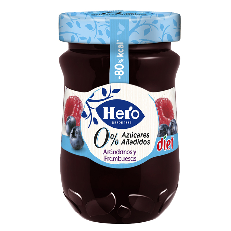 Imagen de CONFITURA HERO DIET ARANDANOS Y FRAMBUESA