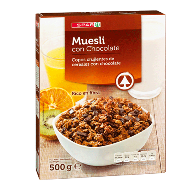 CEREALES SPAR MUESLI CHOCOLATE Tuquetraes