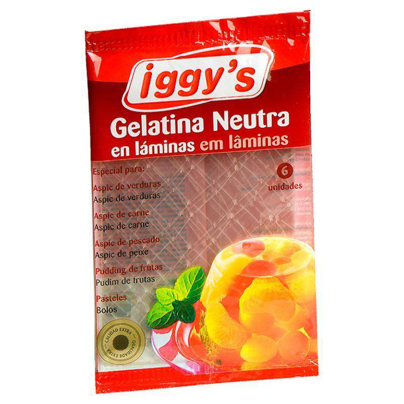 GELATINA NEUTRA EN LAMINAS IGGY´S Tuquetraes