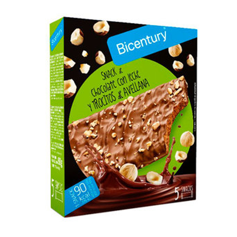Imagen de BARRITAS BICENTURY CHOCOLATE CON LECHE CON AVELLANAS