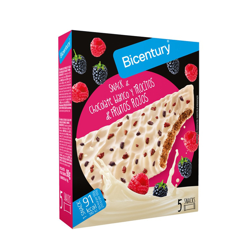 Imagen de BARRITAS BICENTURY CHOCOLATE BLANCO CON FRUTOS ROJOS