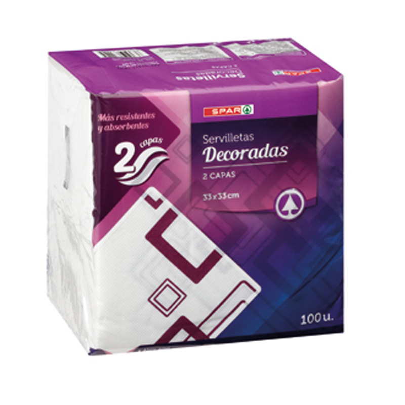 Imagen de SERVILLETA DECORADA SPAR 2 CAPAS