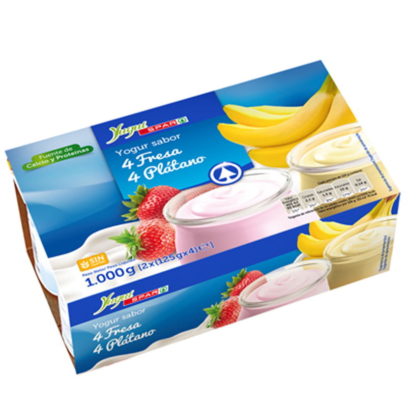 Imagen de YOGURT YUGUI SPAR FRESA Y PLATANO