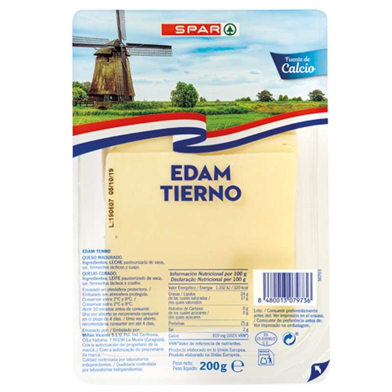 Imagen de QUESO EDAM LONCHAS SPAR