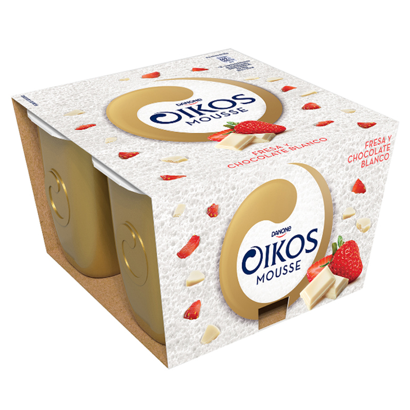 Imagen de OIKOS MOUSSE FRESA Y CHOCOLATE BLANCO