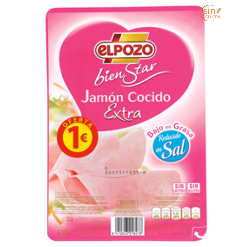 Imagen de JAMON COCIDO SIN GRASA EL POZO