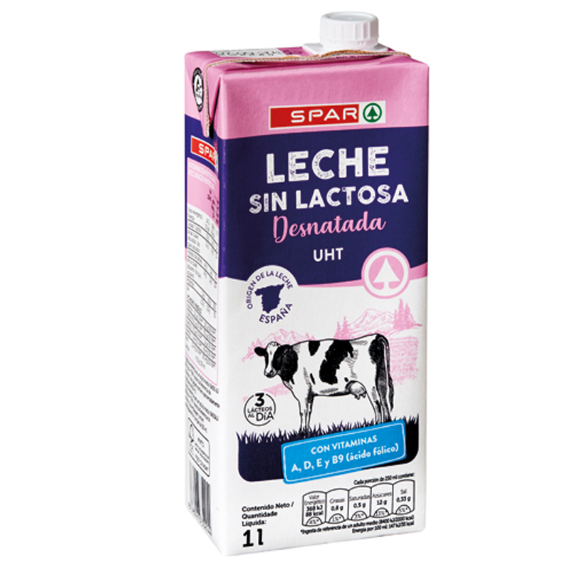 Imagen de LECHE SPAR DESNATADA SIN LACTOSA