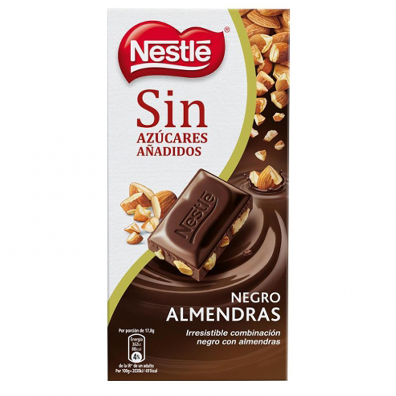 Imagen de CHOLOCALE NESTLE NEGRO SIN AZUCAR CON ALMENDRAS