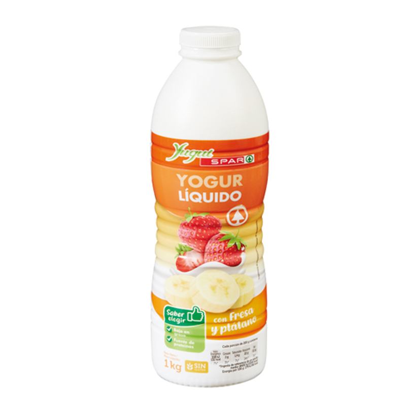 Imagen de YOGUR LIQUIDO YUGUI SPAR FRESA Y PLATANO